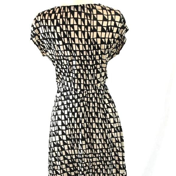 DKNY Vintage Women's Midi Dress Abstract Geometric Print Size XP - Picture 8 of 12